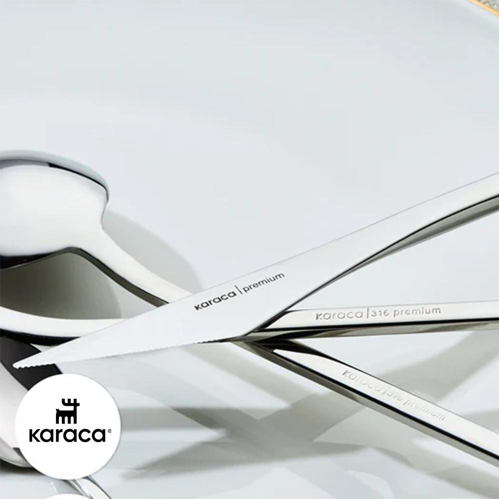 Karaca Look 84-Piece 12-Person Silver Cutlery Set side view