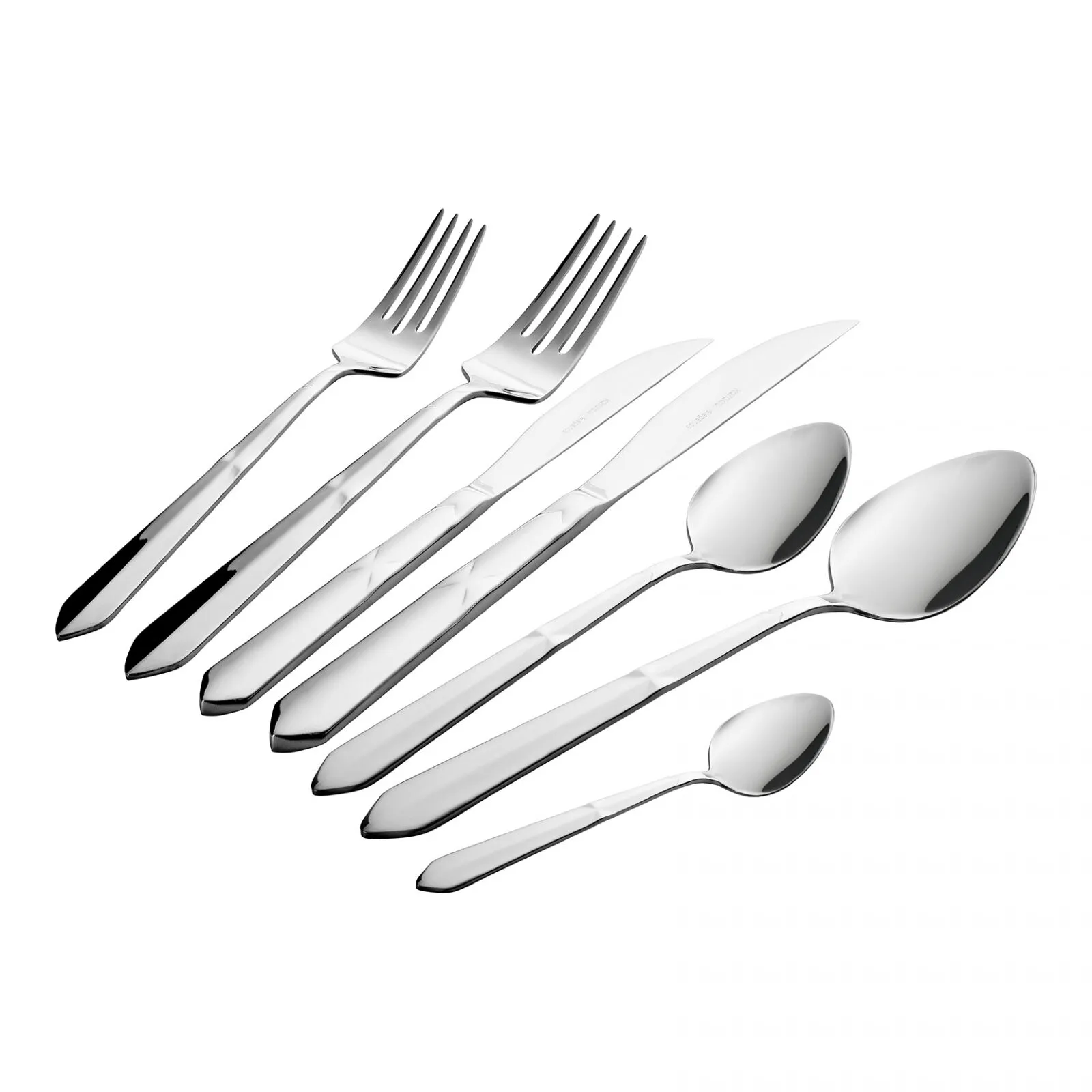 Karaca 316 Elegance Diamond Platinum 84-Piece Cutlery Set 12 Person Steel New