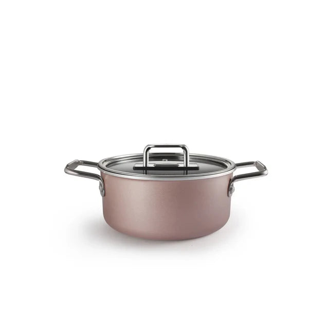 Karaca Mastermaid BioDiamond 9-Piece Cookware Set - Real Diamond Coating - Bronzy Silver