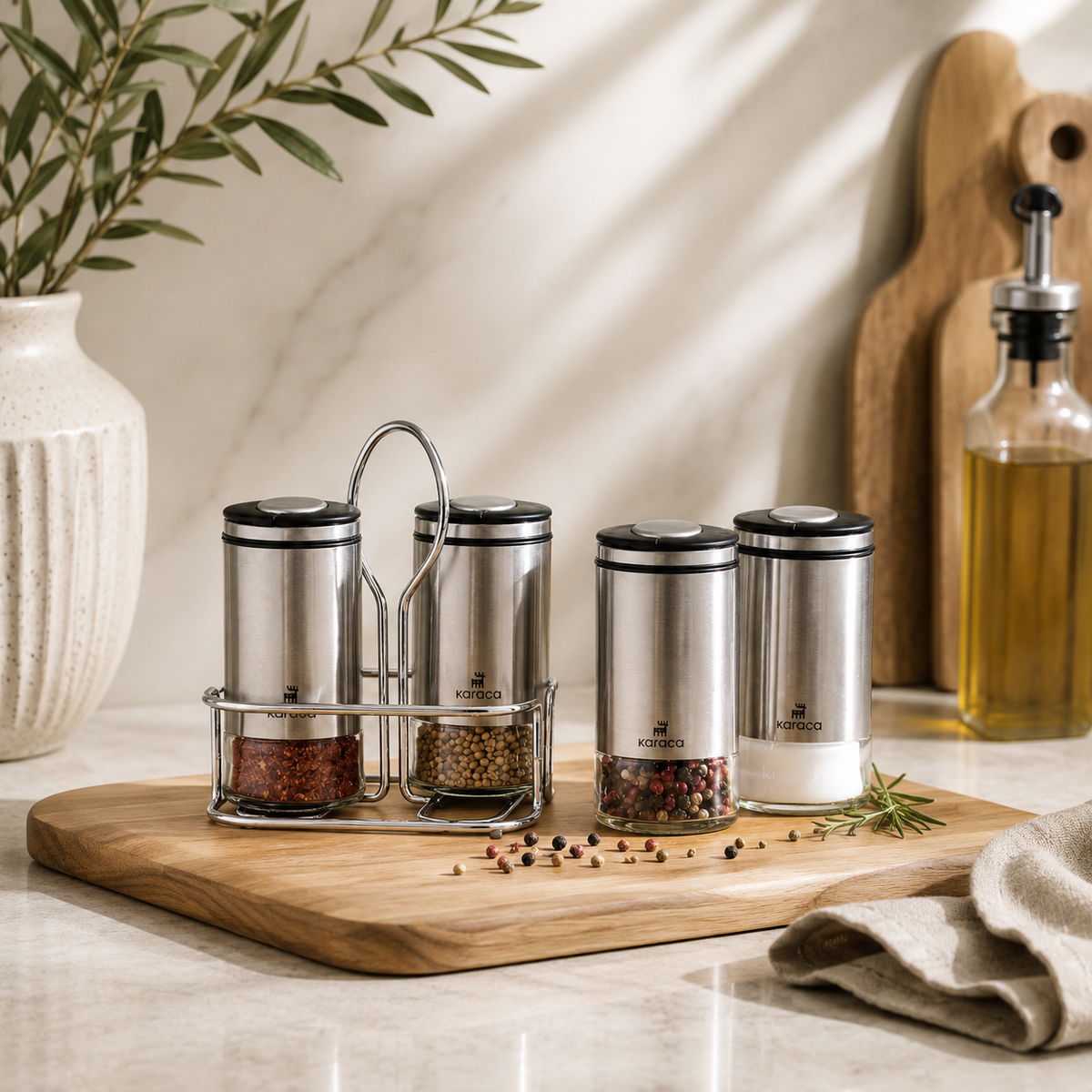 Karaca Walter Inox 4-Piece Square Spice Set Lebanon