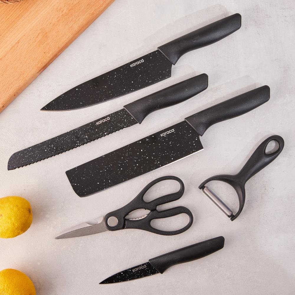 Karaca Stone 6-Piece Black Knife Set Lebanon