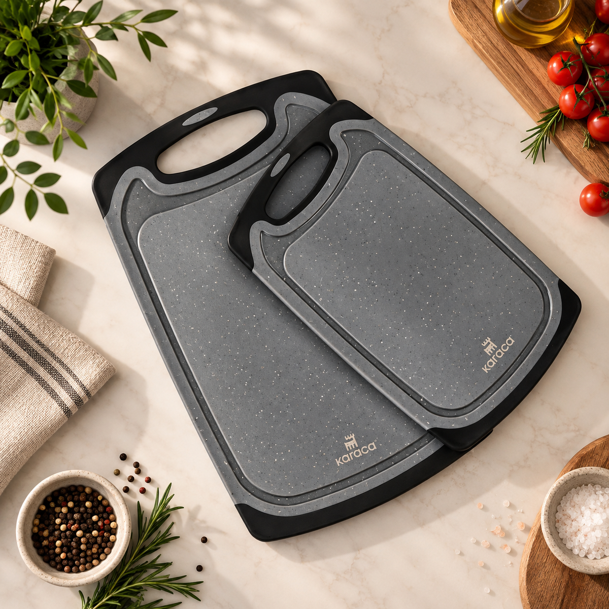 Karaca Daily Granite 2-Piece Gray Cutting Board Lebanon