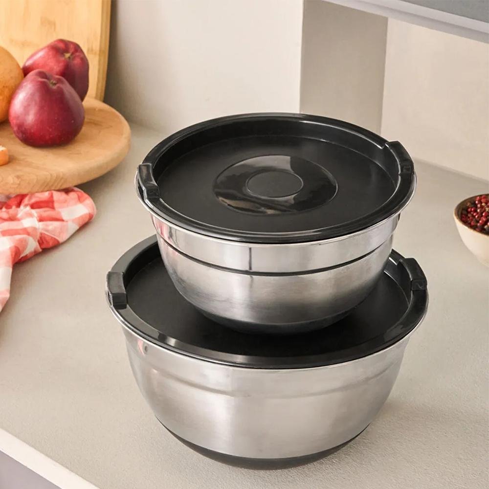 Karaca Mastermaid 2-Piece Black Storage Container kitchen