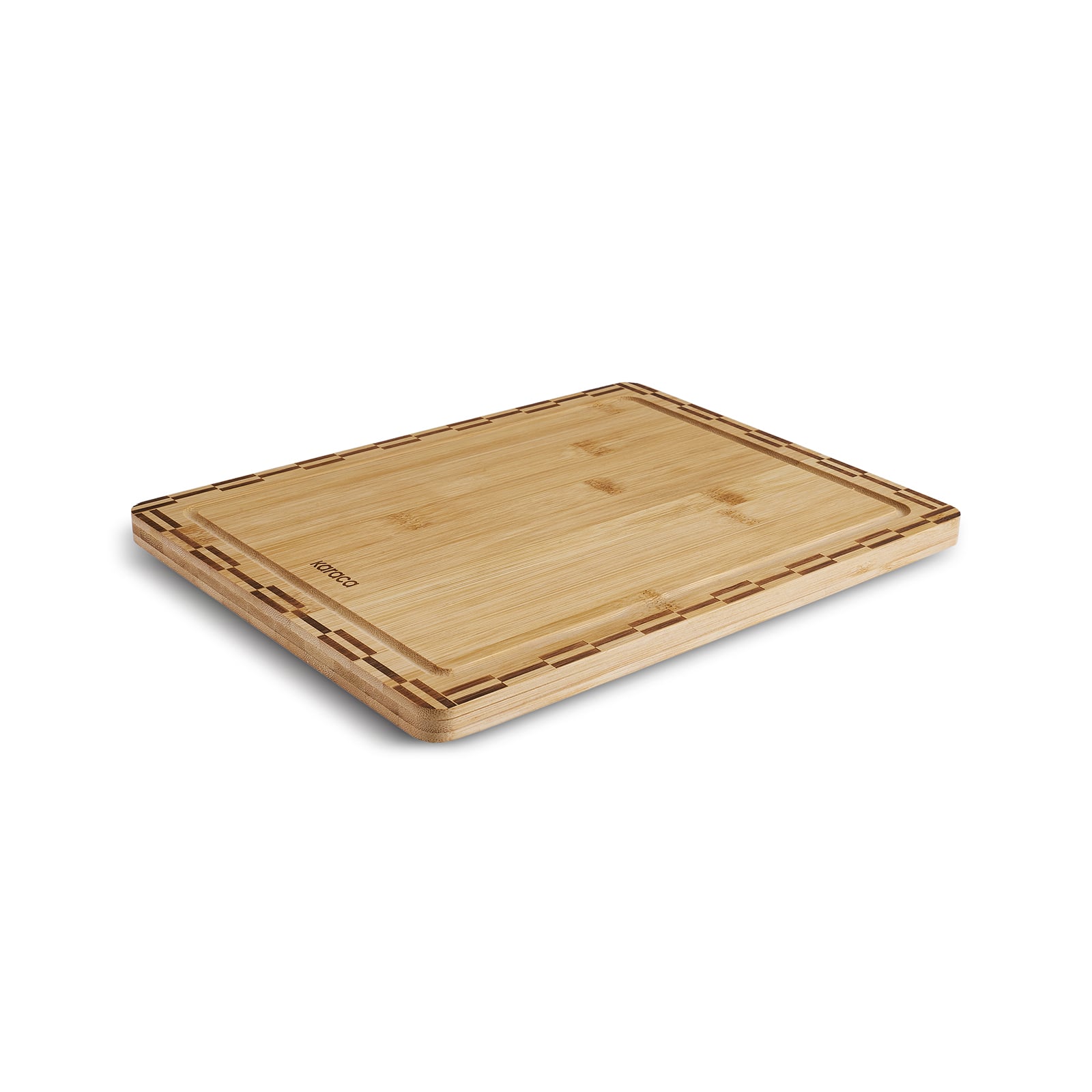 Karaca Lawn 2-Piece Bamboo Cutting Board Set Natural Wood Eco-Friendly New Set