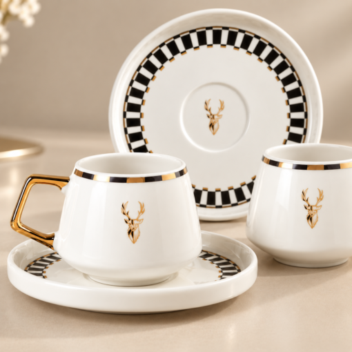 Karaca Aries 2-Piece Coffee Cup Set – 100 ml