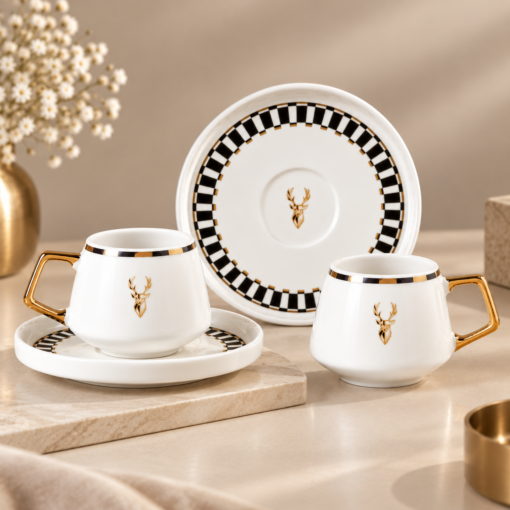 Karaca Aries 2-Piece Coffee Cup Set – 100 ml