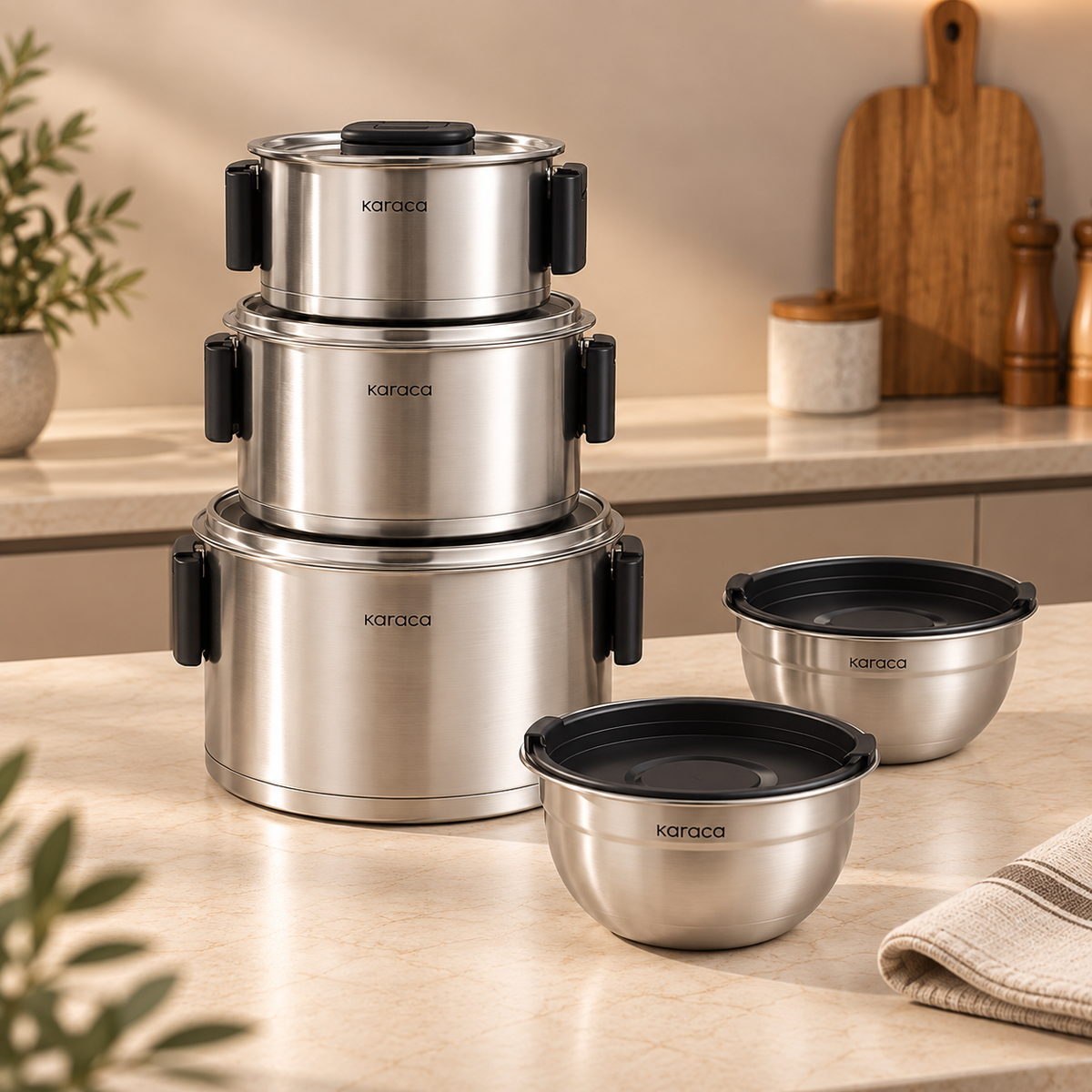 Karaca Aşiyan 10-Piece Foldable Cookware Set Lebanon
