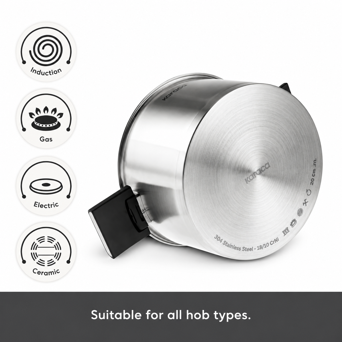 Karaca Aşiyan 10-Piece Foldable Cookware Set top view