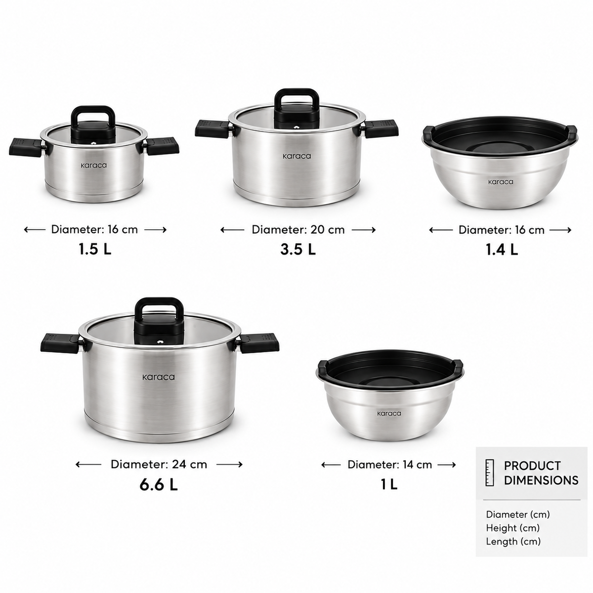 Karaca Aşiyan 10-Piece Foldable Cookware Set in use