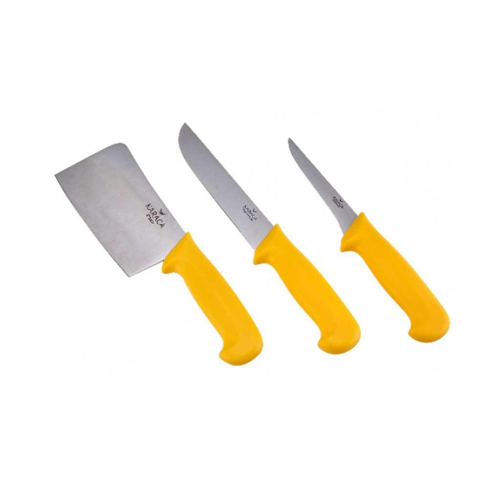 Karaca Moonstar 3-Piece Yellow Knife Set