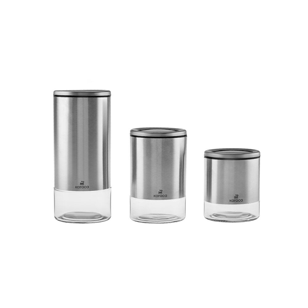 Karaca Walter Inox 3-Piece Storage Box Set