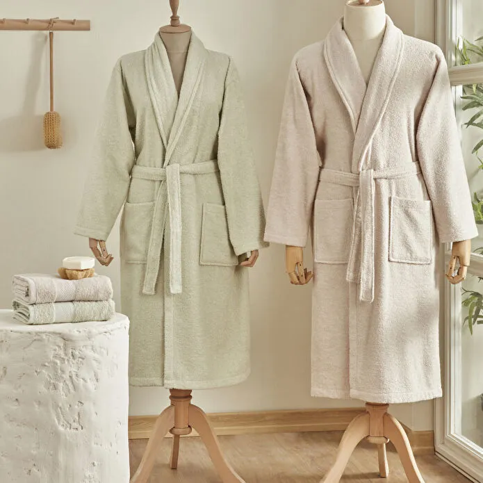 Karaca Sarah Anderson Alven 4-Piece Family Bathroom Set - Green/Beige, 160.22.08.0061