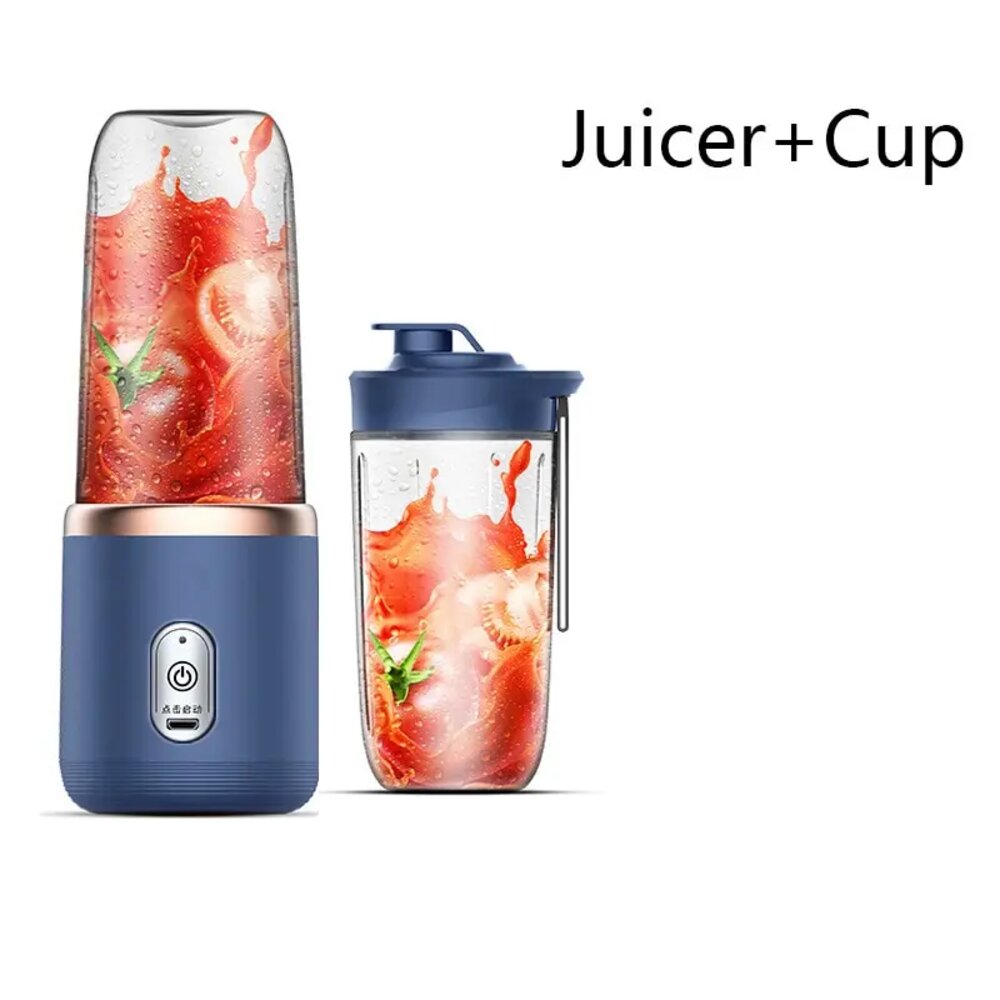 Blades Portable Juicer Cup Juicer Fruit Juice Cup Automatic Small Electric Juicer Smoothie Blender Ice Crushcup Food Processor Spj-Mf1⁹