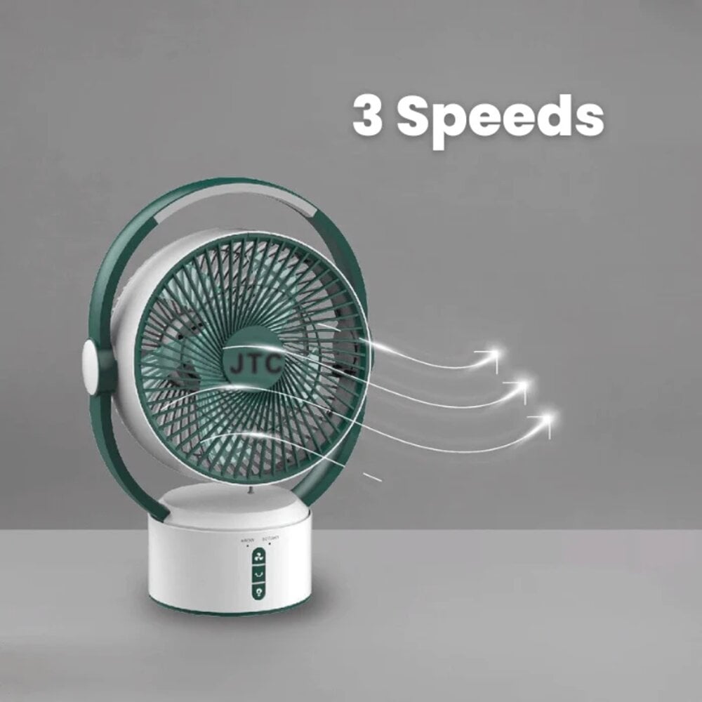 JTC Rechargeable Table Fan 3-Speed JF-L2819