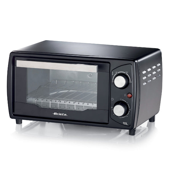 Ariete 10L Electric Oven 1000W Compact Toaster Oven With Timer Control Black