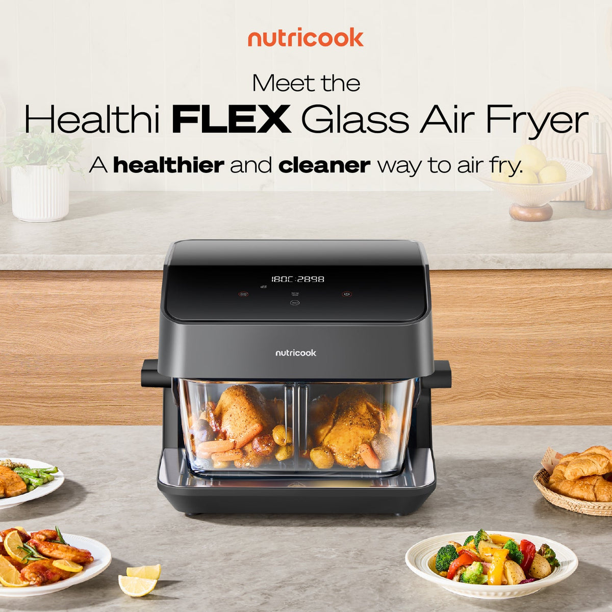 Nutricook Healthi Flex glass air fryer AFH510 – view 3