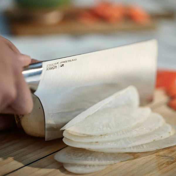 Joseph Joseph Elevate Fusion 5-Piece Knife & Scissor Set with Beechwood Block - 10577