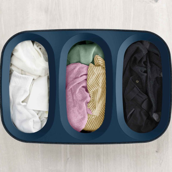Joseph Joseph Tota Trio 90L Black Laundry Separation Basket 3 Compartments