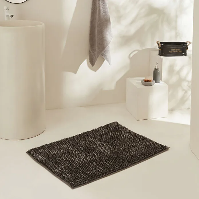 Karaca Home Jules Pasta Bathroom Mat 60x90 cm - Anthracite, 200.22.11.0494