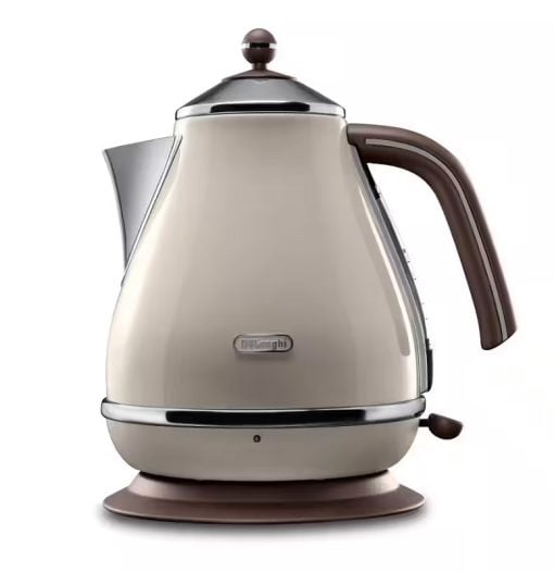 De'Longhi Icona Vintage Kettle 1.7L Cordless 3-Level Safety Matte Beige