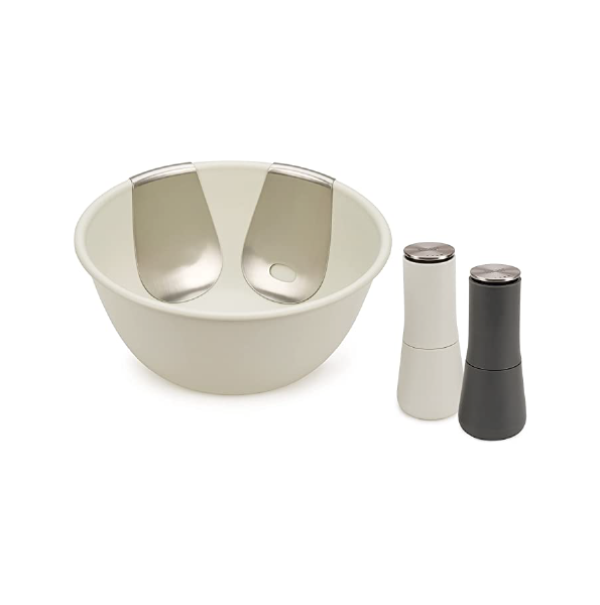 Joseph Joseph Serve It In Style 2-Piece Set: Uno Salad Bowl & Milltop Mills