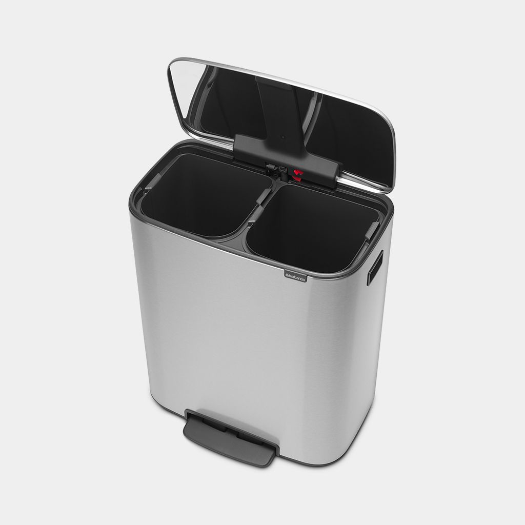 Brabantia Bo Pedal Bin 2 x 30L Recycling – Matt Steel
