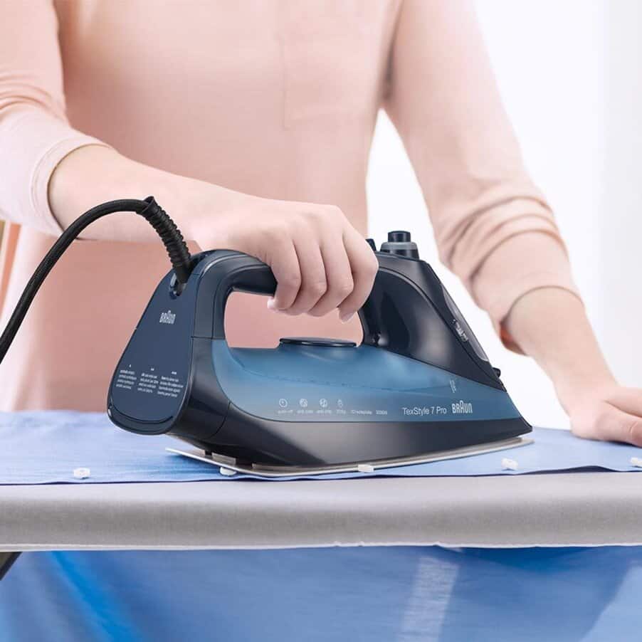 Braun Texstyle 7 Pro Steam Iron Si7160Bl 3000W Freeglide 3D Blue