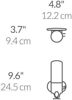 SimpleHuman Single Wall Mount Shower Pump, Stainless Steel, 15 fl oz Dispenser – BT1027