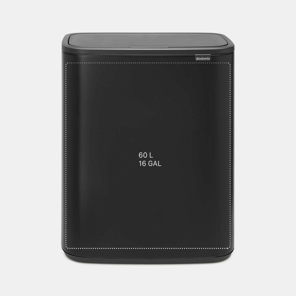 Brabantia Bo Touch Bin 60L – Matt Black