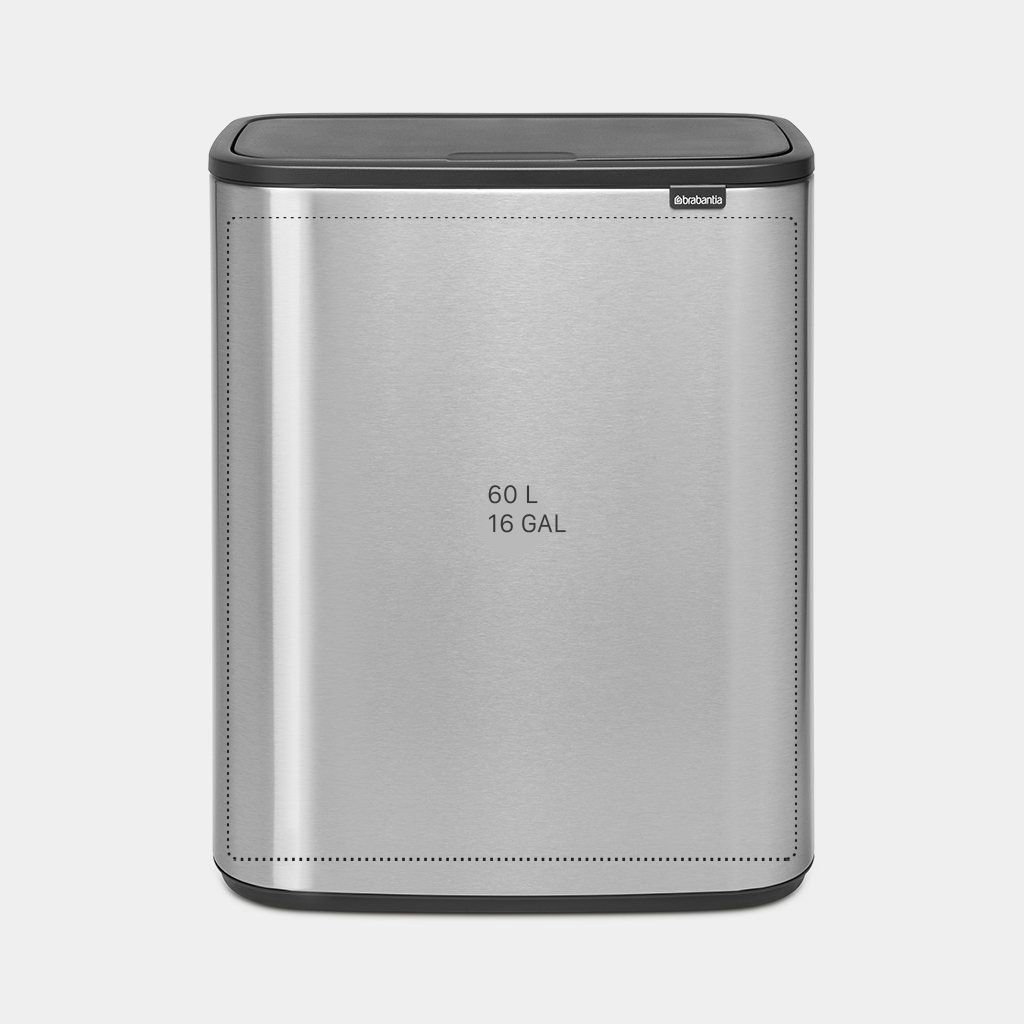 Brabantia Bo Touch Bin 60L – Matt Steel Fingerprint Proof