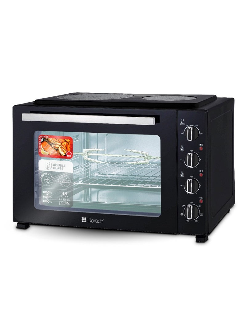 Dorsch 1800W 48L Double Glass Electric Oven With Hob Dh-07850