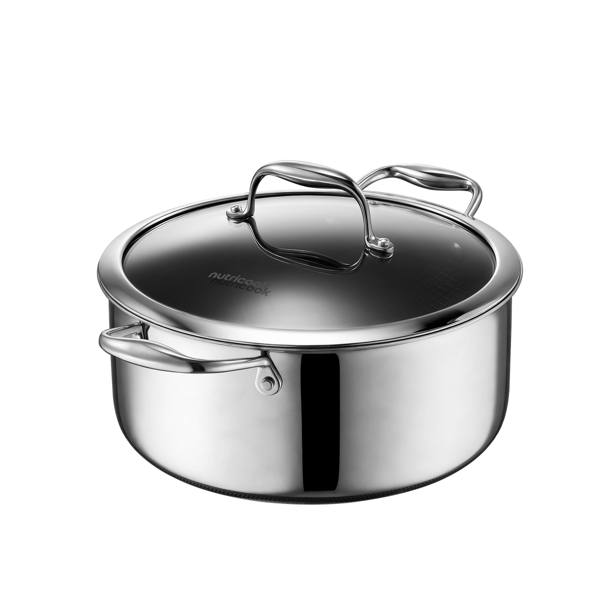 Nutricook Eterna tri-ply 24cm casserole with lid