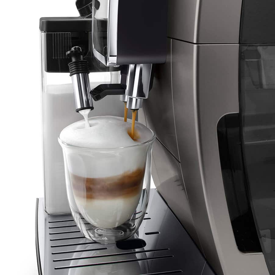 DeLonghi ECAM380 95 TB Dinamica Plus Coffee Machine Titanium 24 Drinks