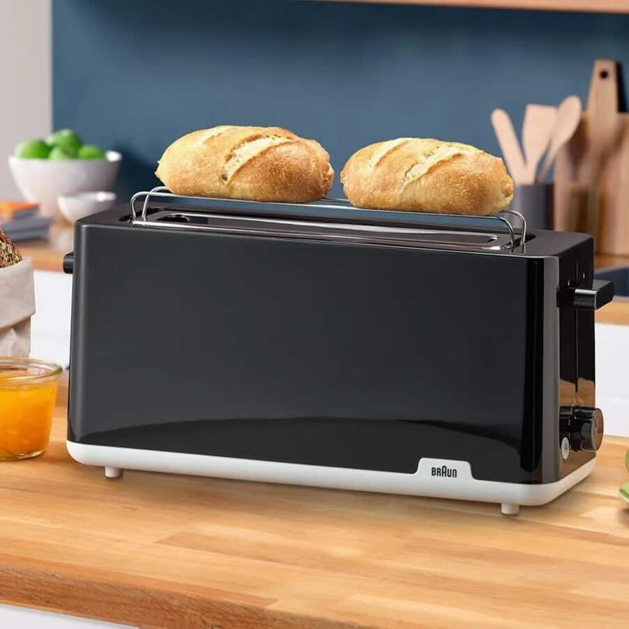 Braun Breakfast Series 1 HT1110 long-slot toaster black view 5