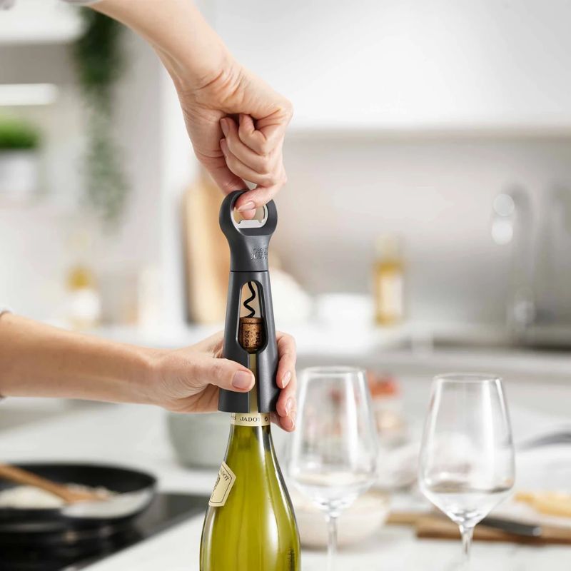 Joseph Joseph BarStar 3-in-1 Corkscrew Bottle Opener and Foil Cutter Grey