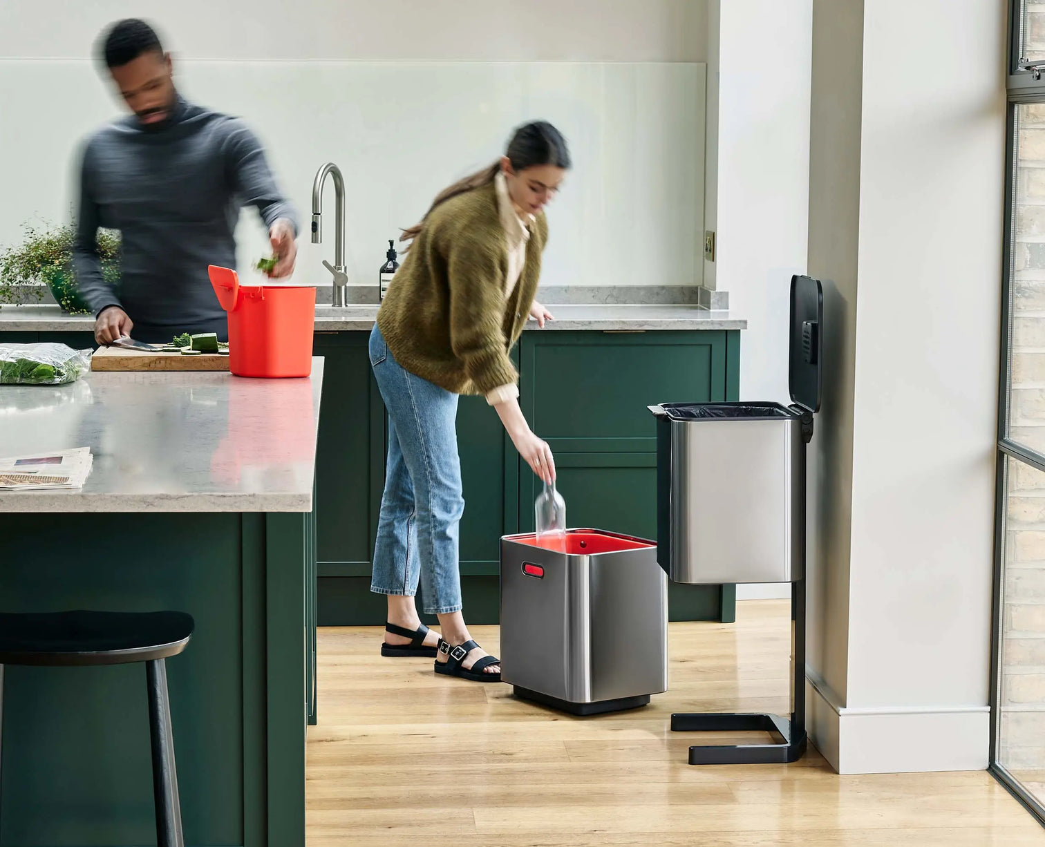 Joseph Joseph Totem Max 60L Waste and Recycling 2nd Generation Vertical Bin
