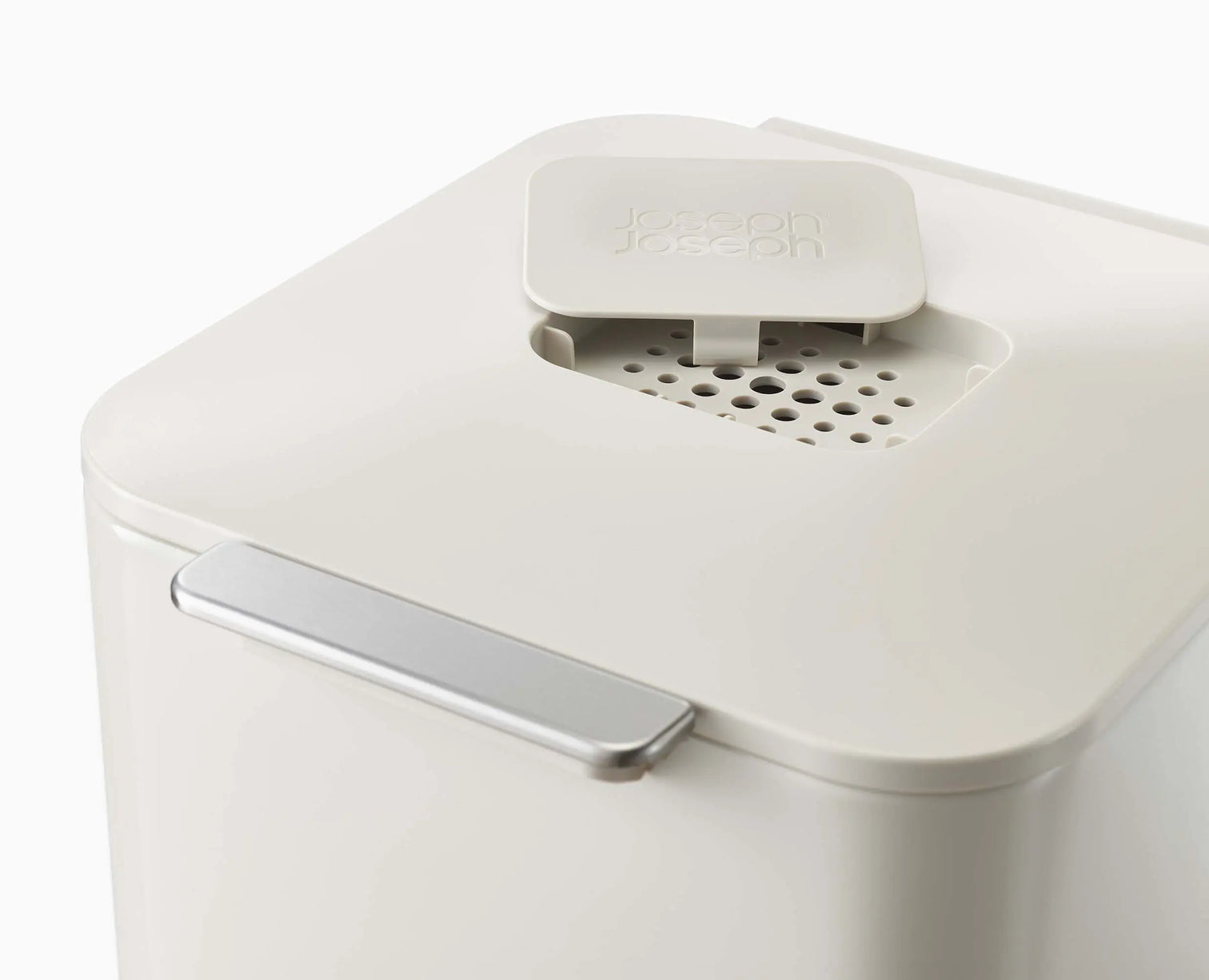 Joseph Joseph Totem Compact 40L Waste and Recycling Vertical Trash Bin Stone
