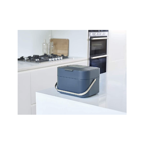Joseph Joseph Stack 4L Food Waste Caddy with Odor Filter - Sky Blue - 30108
