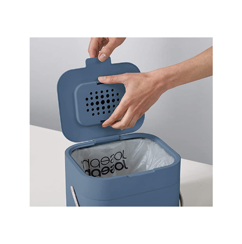 Joseph Joseph Stack 4L Food Waste Caddy with Odor Filter - Sky Blue - 30108
