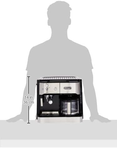 DeLonghi Combi Coffee Machine BCO421.S 15 Bar Espresso & Drip 10 Cup Silver