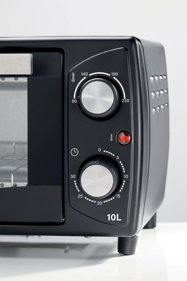 Ariete 10L Electric Oven 1000W Compact Toaster Oven With Timer Control Black