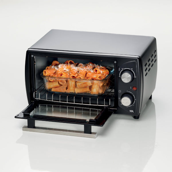 Ariete 10L Electric Oven 1000W Compact Toaster Oven With Timer Control Black