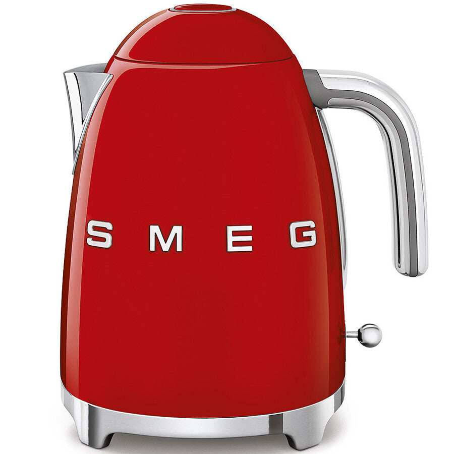 Smeg KLF03 Retro Kettle 1.7L Fast Boil 2400W Soft Opening Lid Glossy Red
