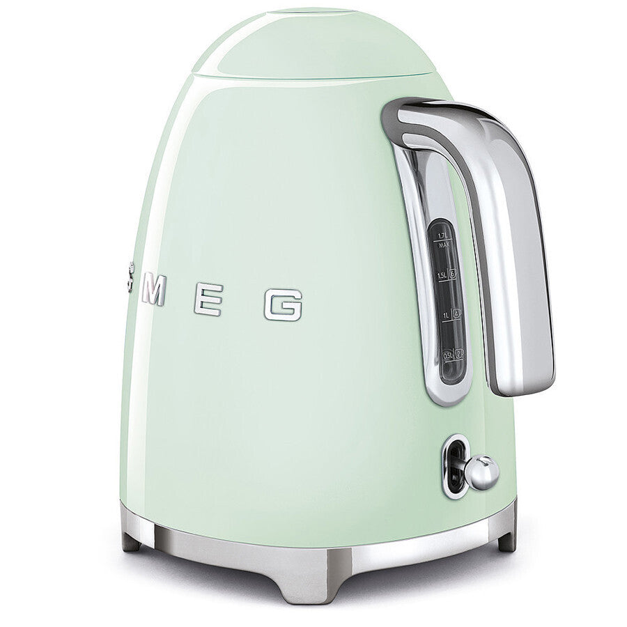 Smeg KLF03 Retro Kettle 1.7L Fast Boil 2400W Soft Opening Lid Pastel Green New