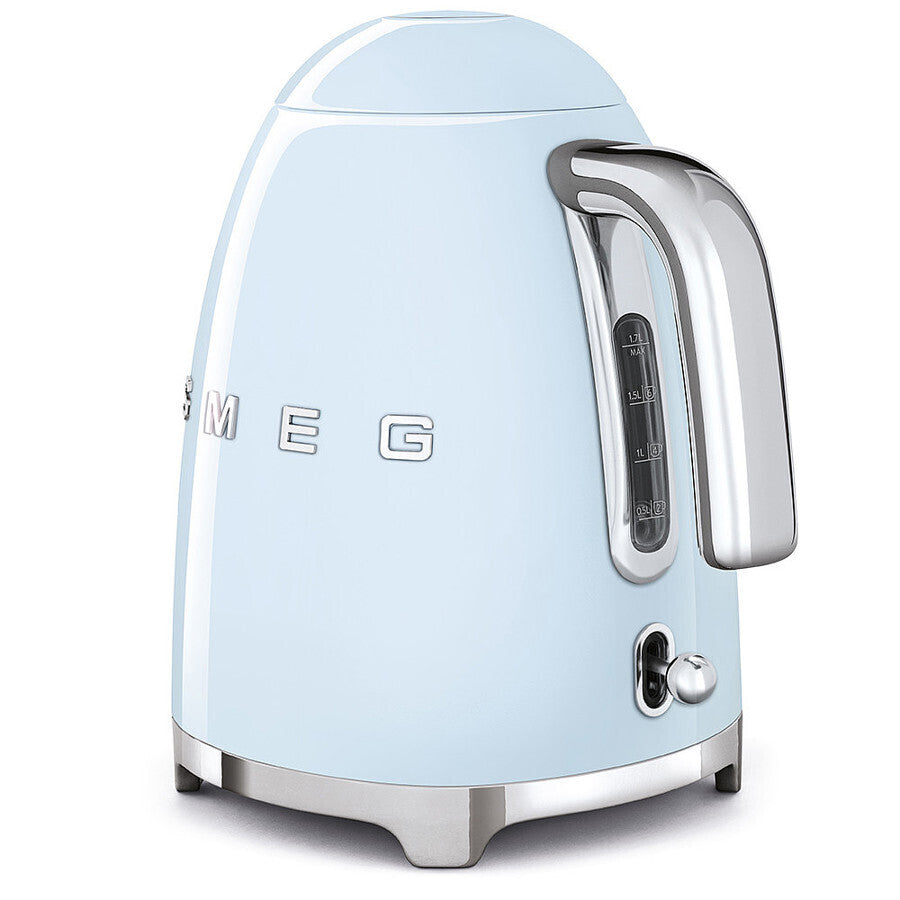 Smeg KLF03 Retro Kettle 1.7L Fast Boil 2400W Soft Opening Lid Pastel Blue New