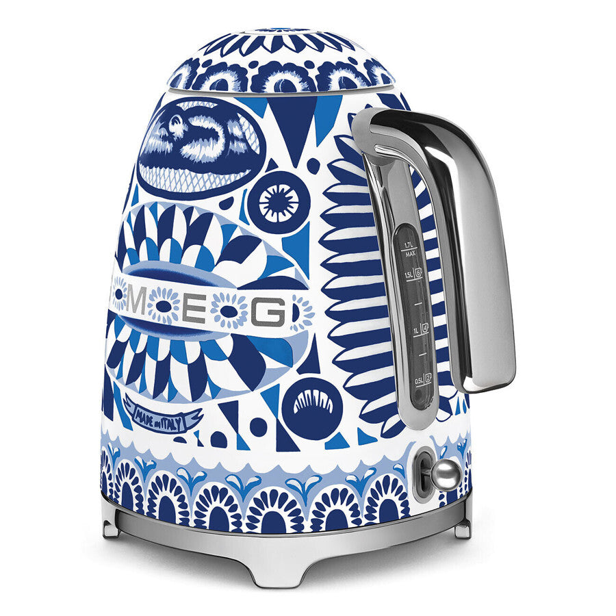 Smeg Dolce & Gabbana Kettle Blu Mediterraneo 1.7L Retro 2400W KLF03DGBEU New