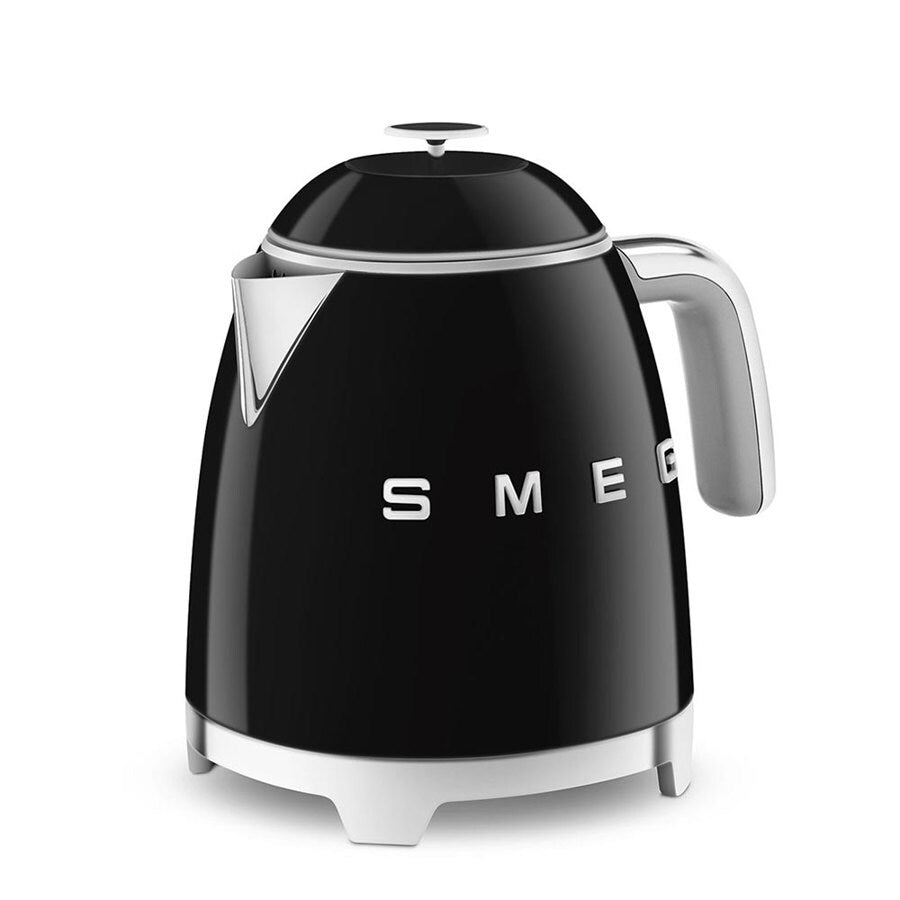 Smeg Mini Kettle Black 0.8L 1400W Compact 50's Style Retro Design KLF05BLEU