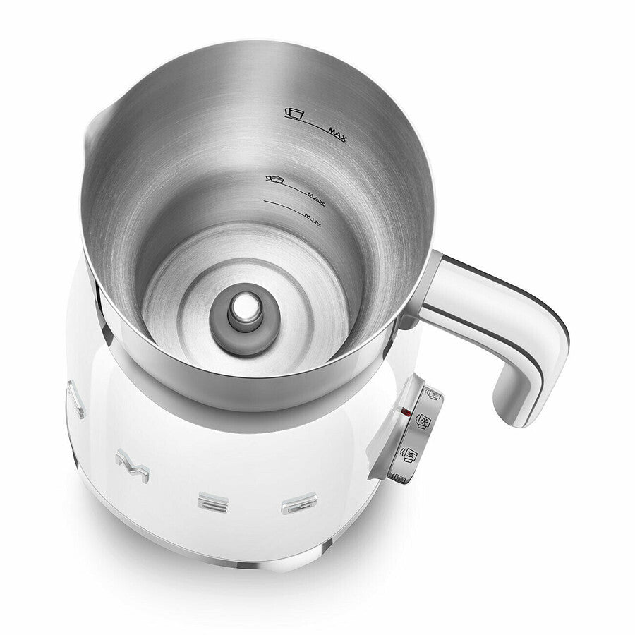 Smeg Milk Frother White Induction 500W 6 Programs Retro Style MFF11WHEU New