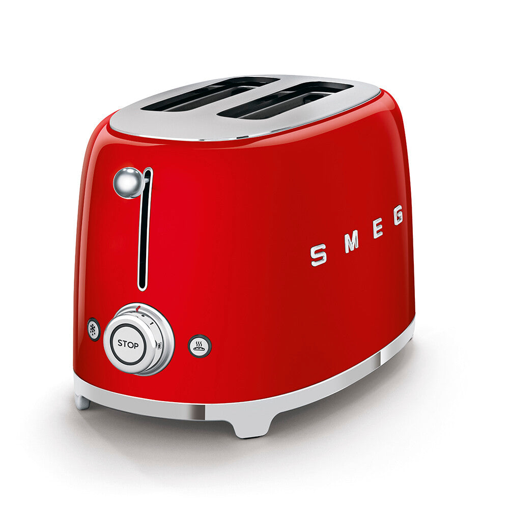 Smeg Toaster TSF01 2 Slice Red Retro 50s Style 950W Extra Wide Dual Slot