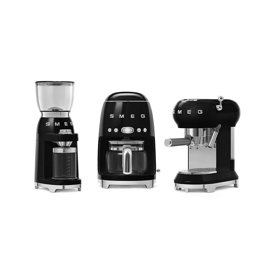 Smeg 50s Retro Style Drip Coffee Machine 10-Cup Black DCF02BLEU